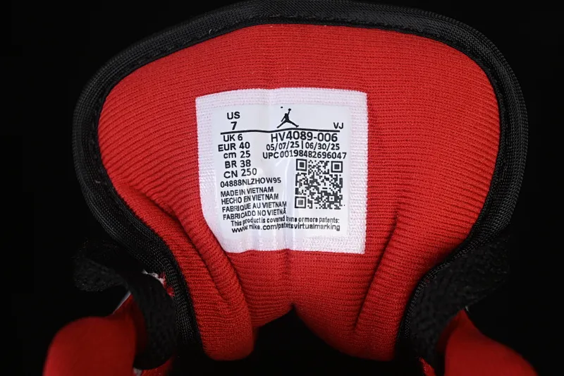 All categories Air Jordan Jordan series basketball shoes Air Jordan 1 Low G version pure original Air Jordan 1 Low AJ1 Joe 1 patent leather black and red low-top cultural casual sneakers HV4089-006